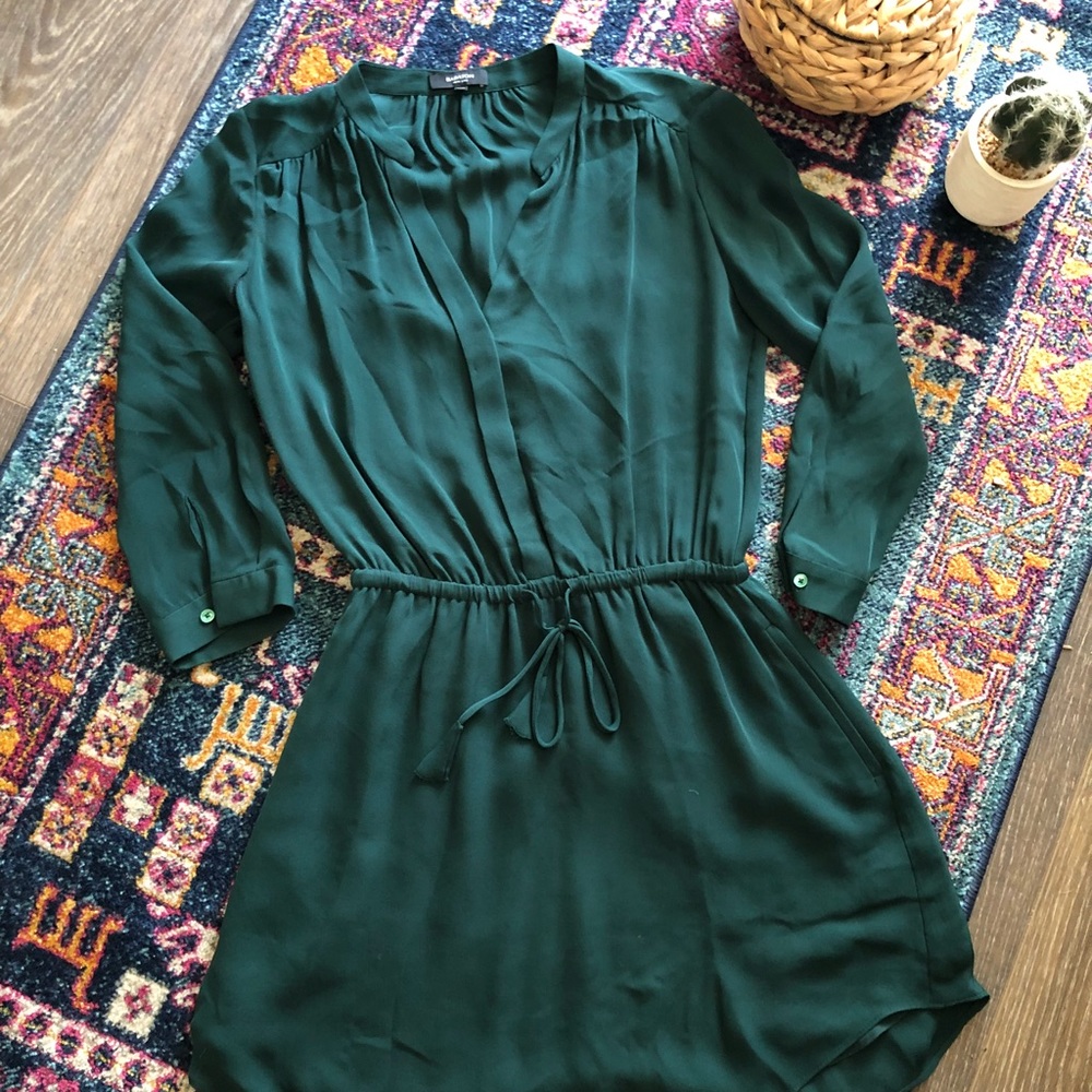Aritzia Green Silk Dress Size XS